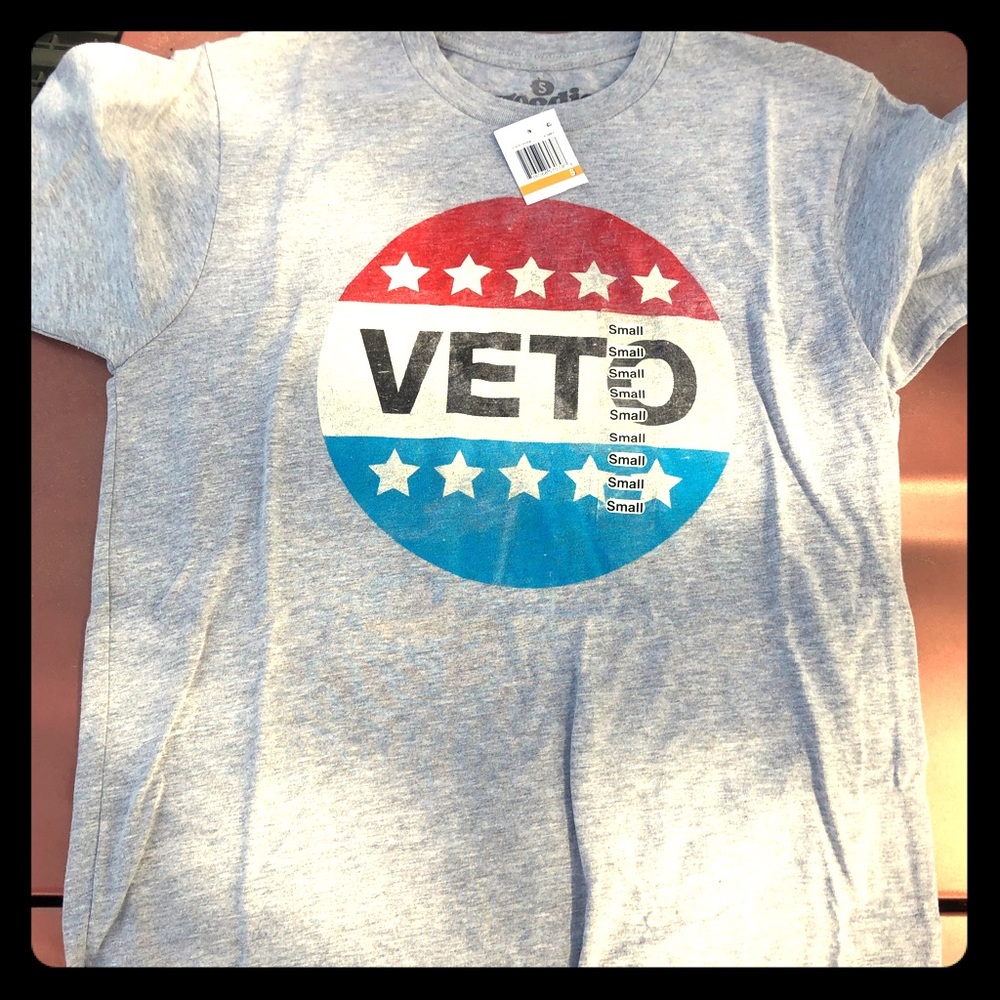 NWT Small VETO Shirt Grey Red & Blue American Star